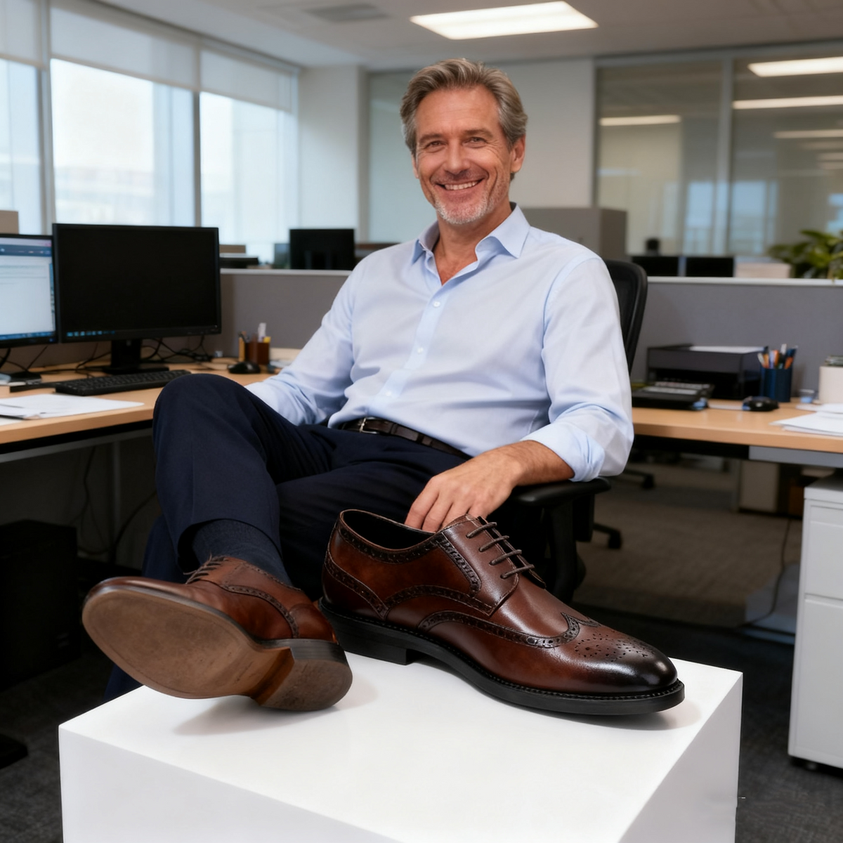 🎁Hoje com 50% de desconto✅Sapatos em pele de alta qualidade - Alivia as dores nas articulações 👞 Caminhada confortável