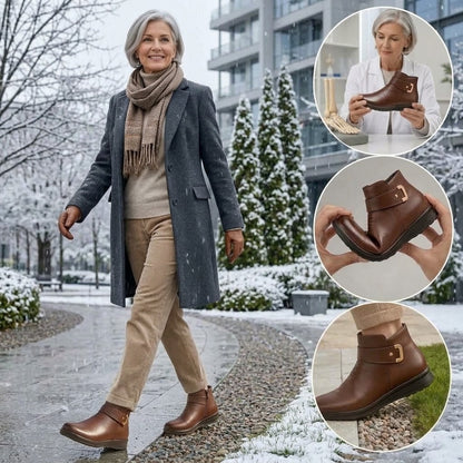 【⏰ Último dia —— 70% de desconto! Não perca!】 Calçado ortopédico com design ergonómico e tecnologia de amortecimento —— ✅️ Calçado ortopédico concebido especificamente para mulheres europeias.