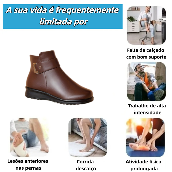 【⏰ Último dia —— 70% de desconto! Não perca!】 Calçado ortopédico com design ergonómico e tecnologia de amortecimento —— ✅️ Calçado ortopédico concebido especificamente para mulheres europeias.
